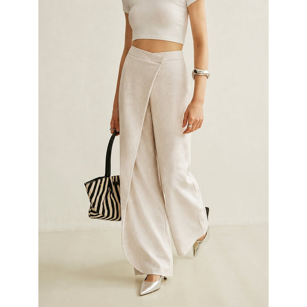 Women's Wrap Wide Leg Pants, front view 3