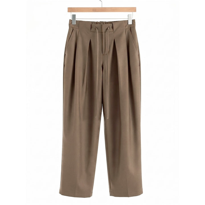 Women's Barrel Leg Pants in Brown, front view