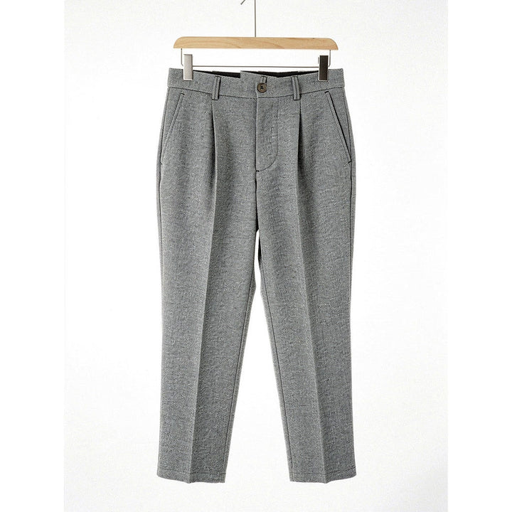 Women's Herringbone Pants in Gray, front view