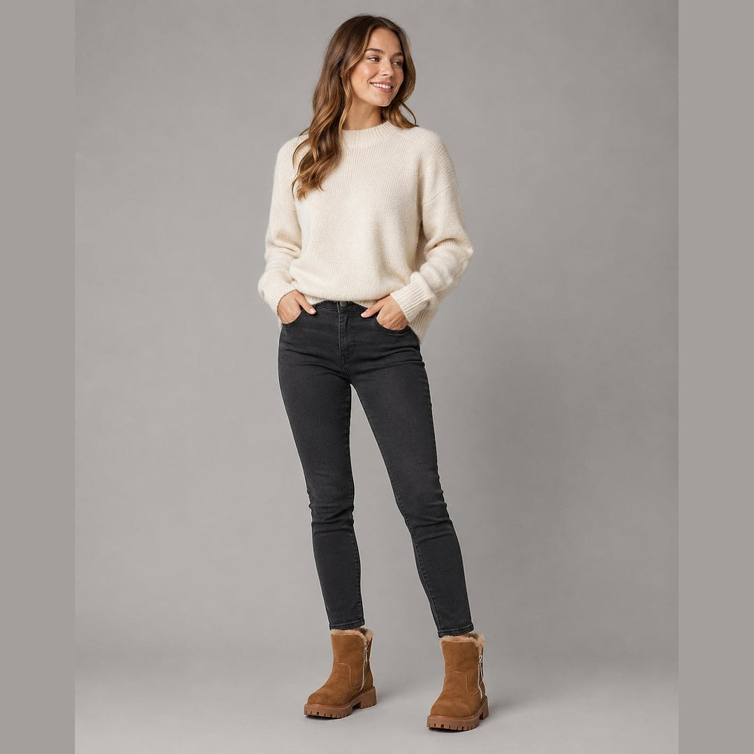 Women's Faux Fur Lined Ankle Boots, front view 3