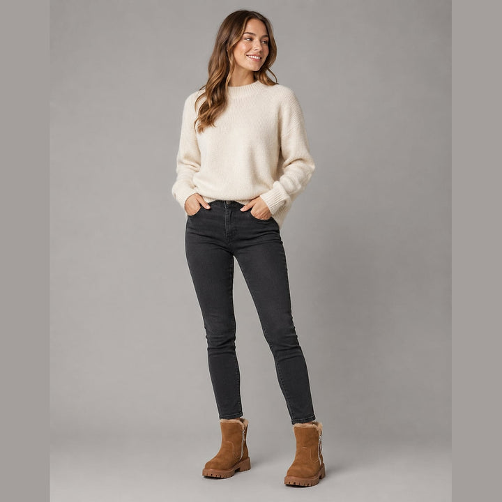 Women's Faux Fur Lined Ankle Boots, front view 3