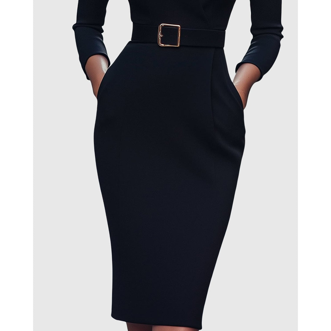 Women's Long Sleeve Midi Dress, detail view 2