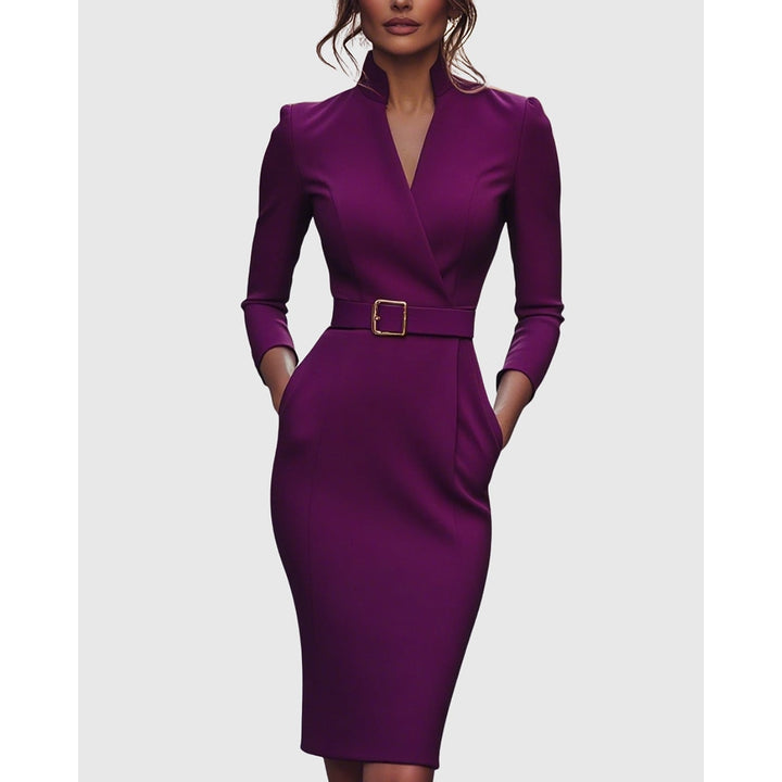 Women's Long Sleeve Midi Dress, detail view 5