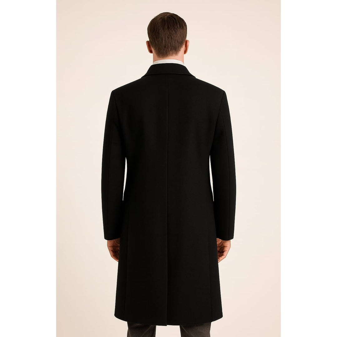 Men's Long Overcoat, back view
