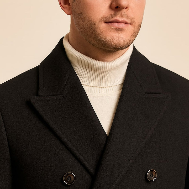 Men's Long Overcoat, detail view