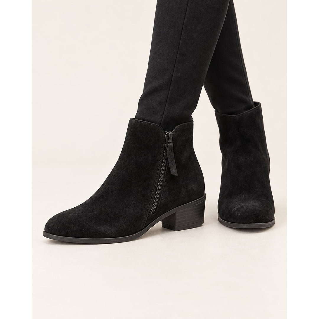 Women's Wide Fit Ankle Boots in Black, front view