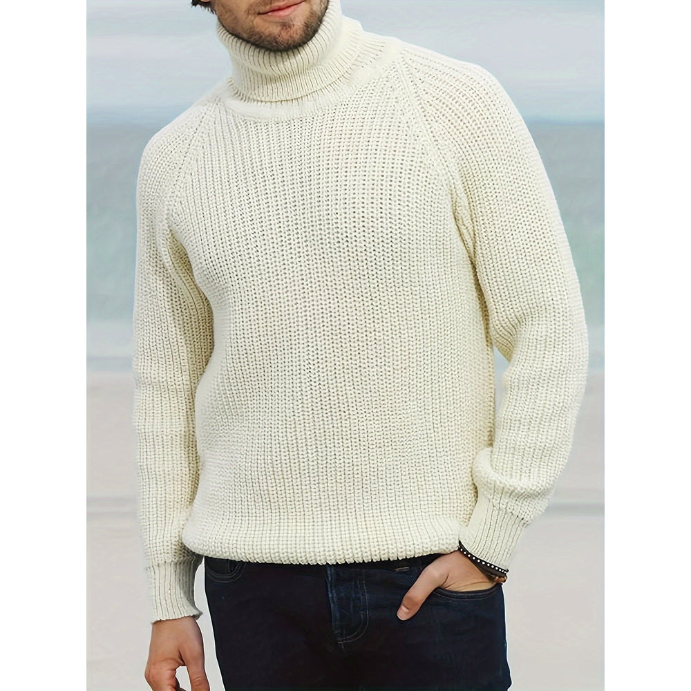 Men's Christmas Turtleneck Sweater, front view