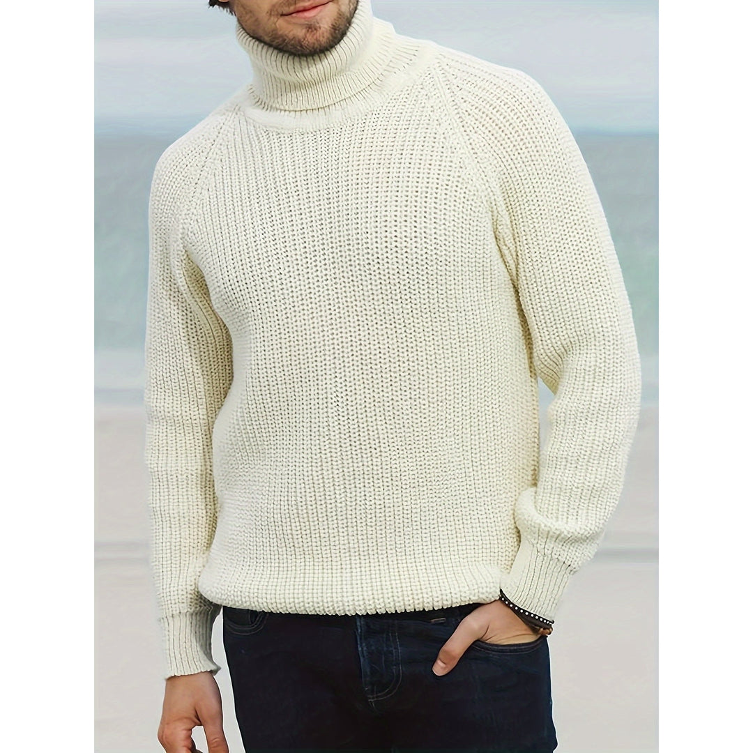 Men's Christmas Turtleneck Sweater, front view