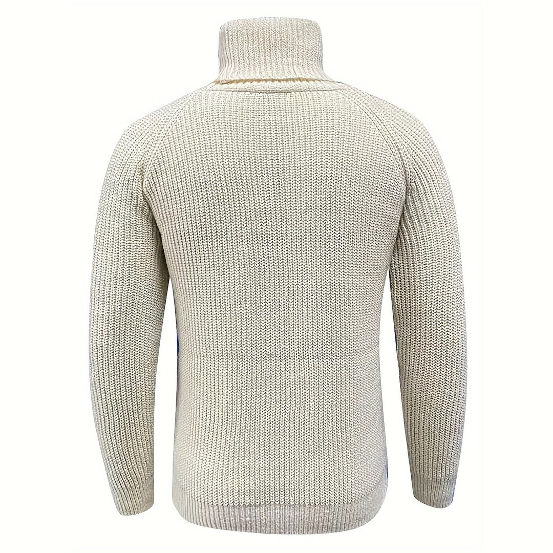 Men's Christmas Turtleneck Sweater, back view