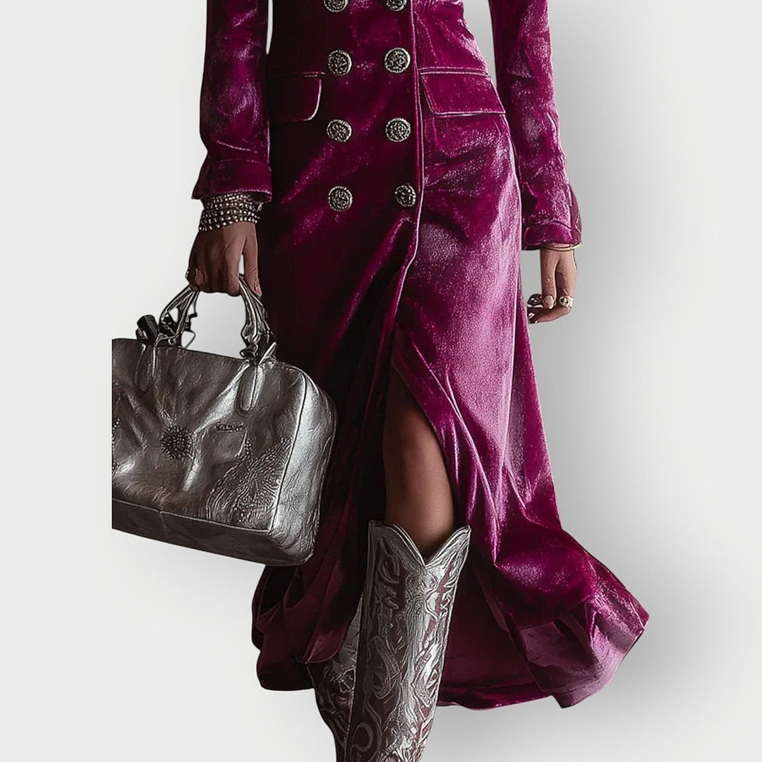 Women's Velvet Dress, front view 2