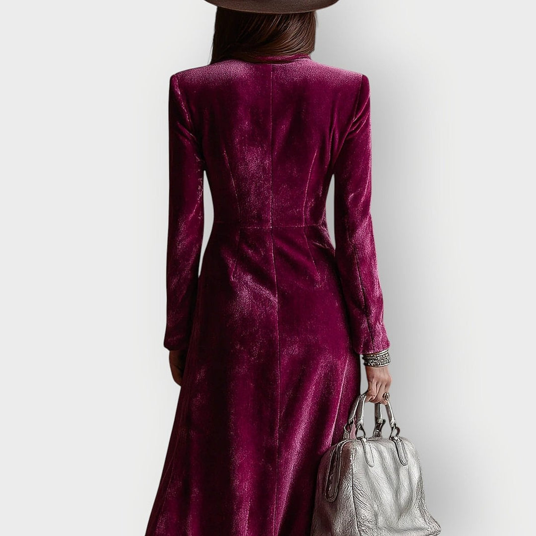 Women's Velvet Dress, back view