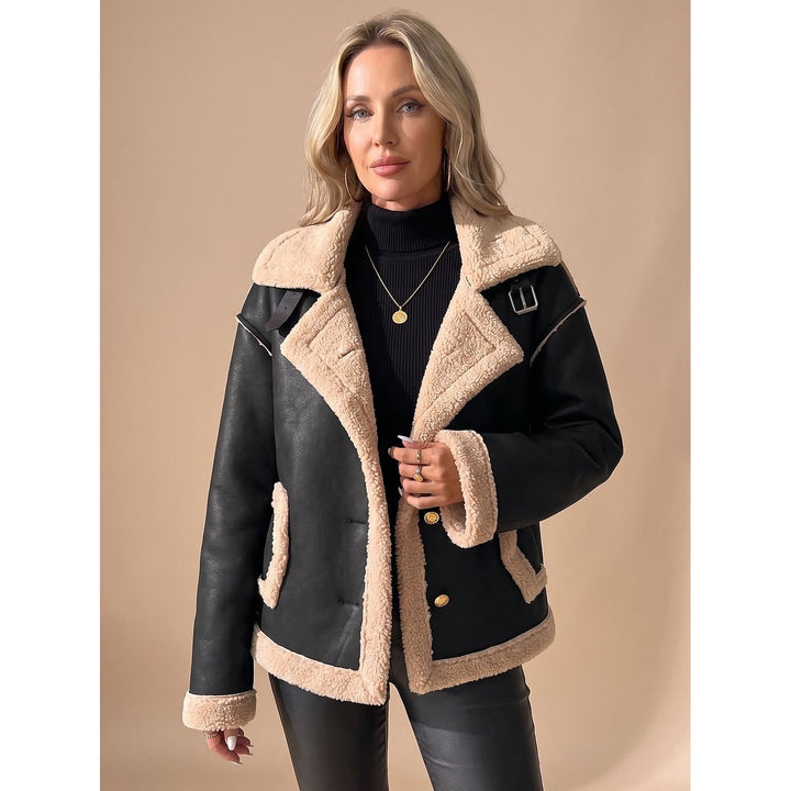 Women's Faux Leather Jacket, front view 5
