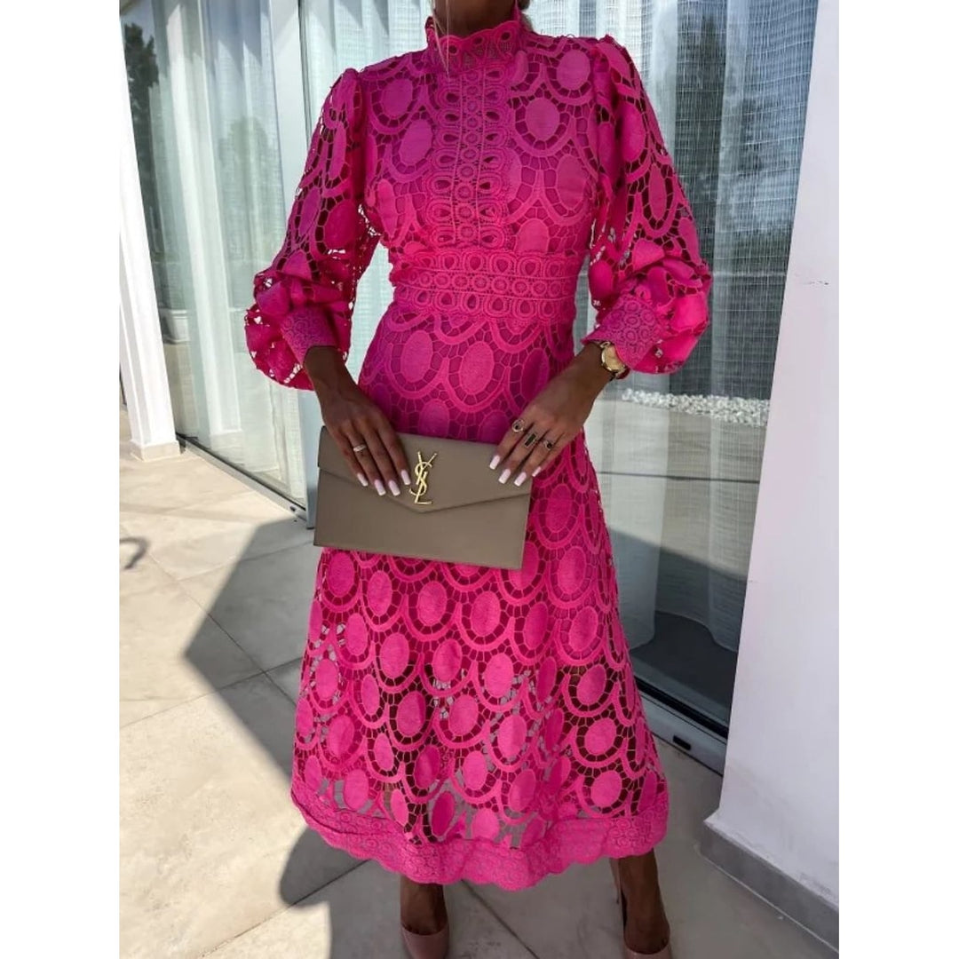 Women's Long Sleeve Party Dress, front view 2