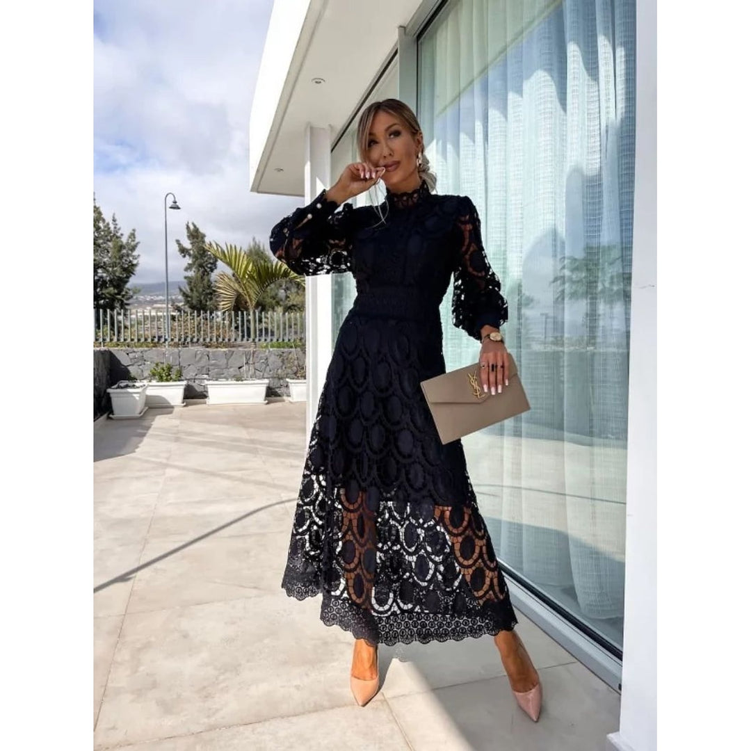 Women's Long Sleeve Party Dress, front view 3
