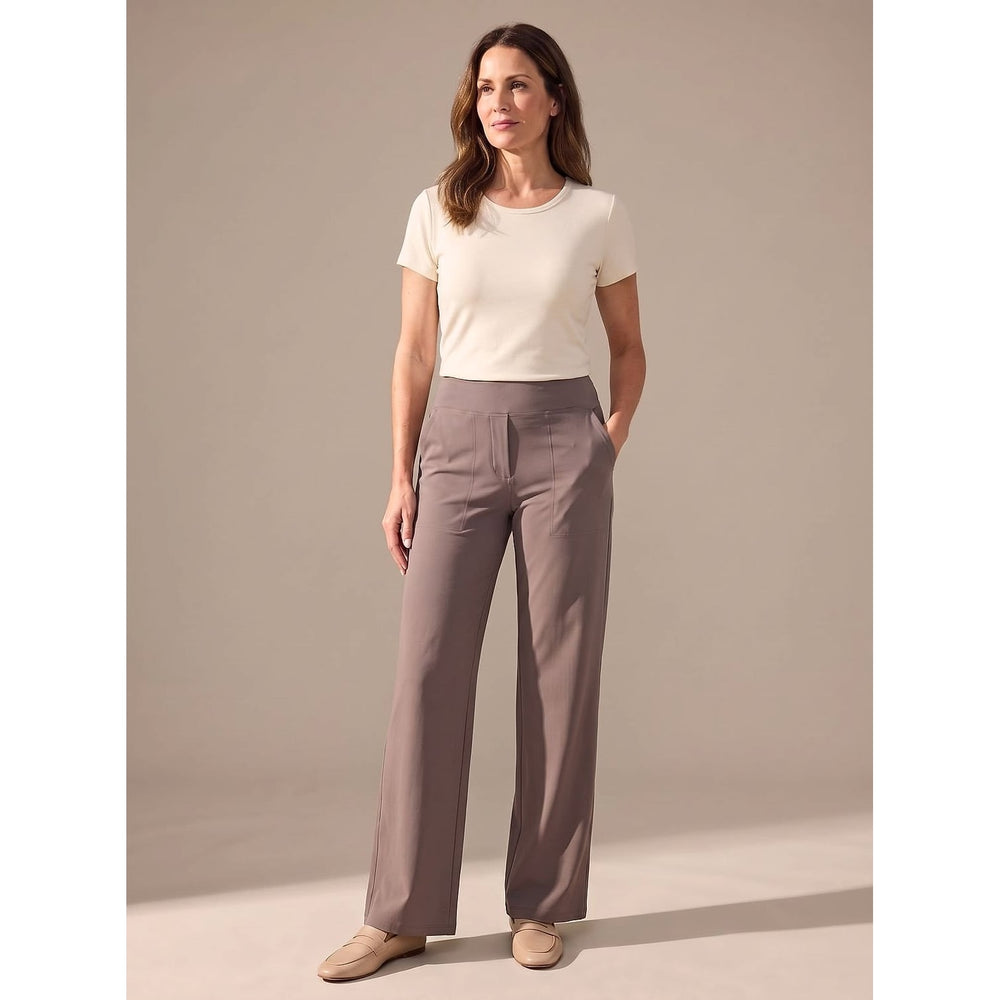 Women's High Waisted Wide Leg Pants, detail view