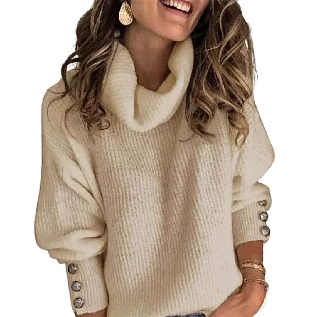 Women's Cowl Neck Sweater, detail view