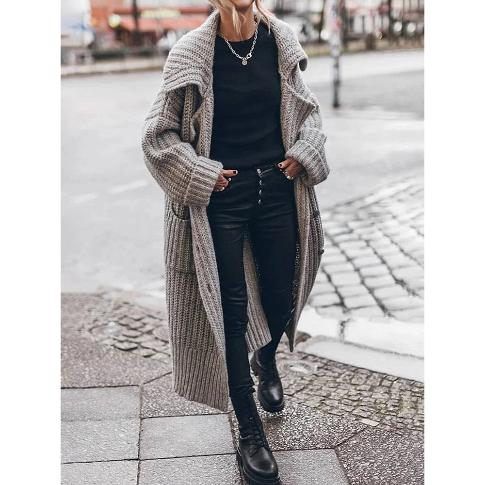 Women's Chunky Knit Cardigan, front view