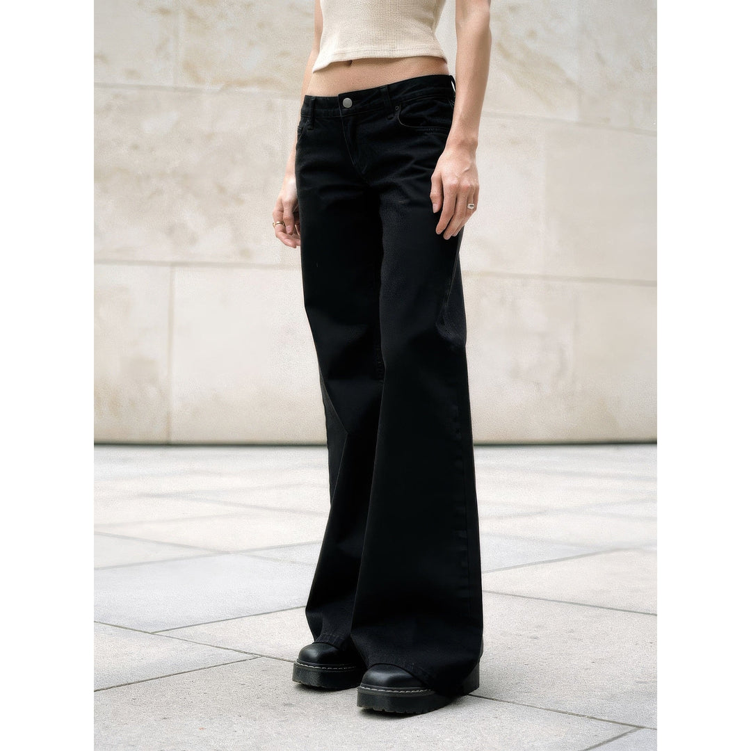 Women's Black Flare Jeans, front view
