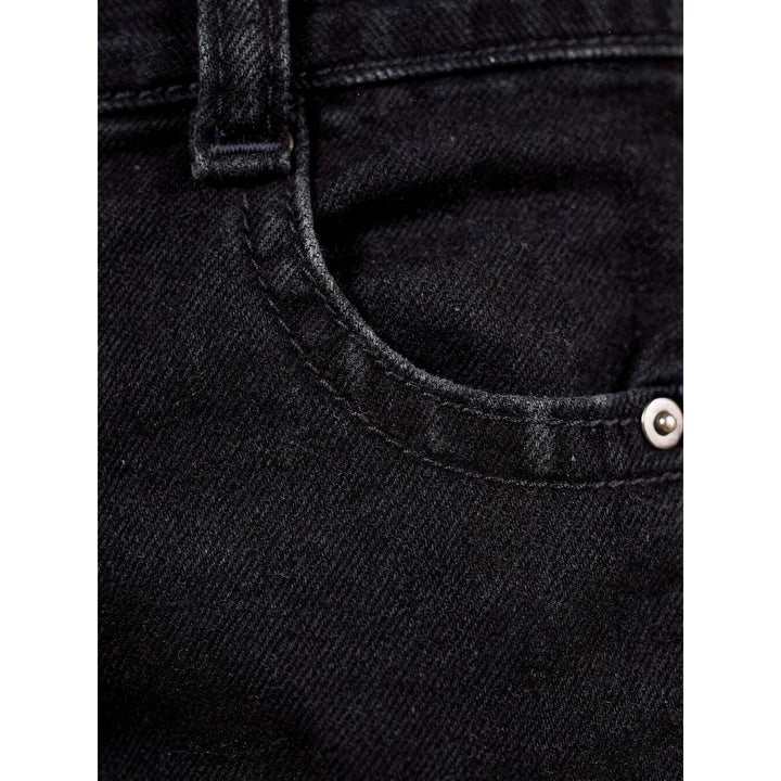 Women's Black Flare Jeans, detail view