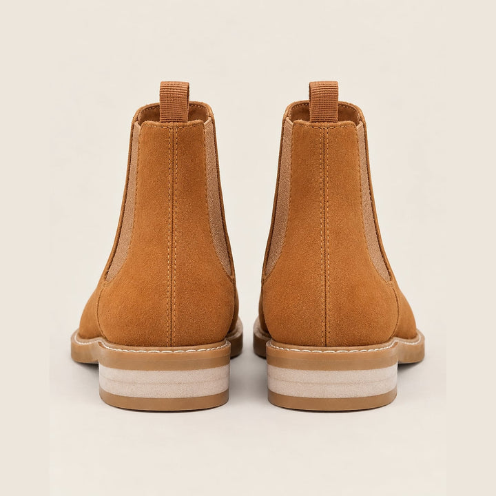 Men's Block Heel Chelsea Boots, back view
