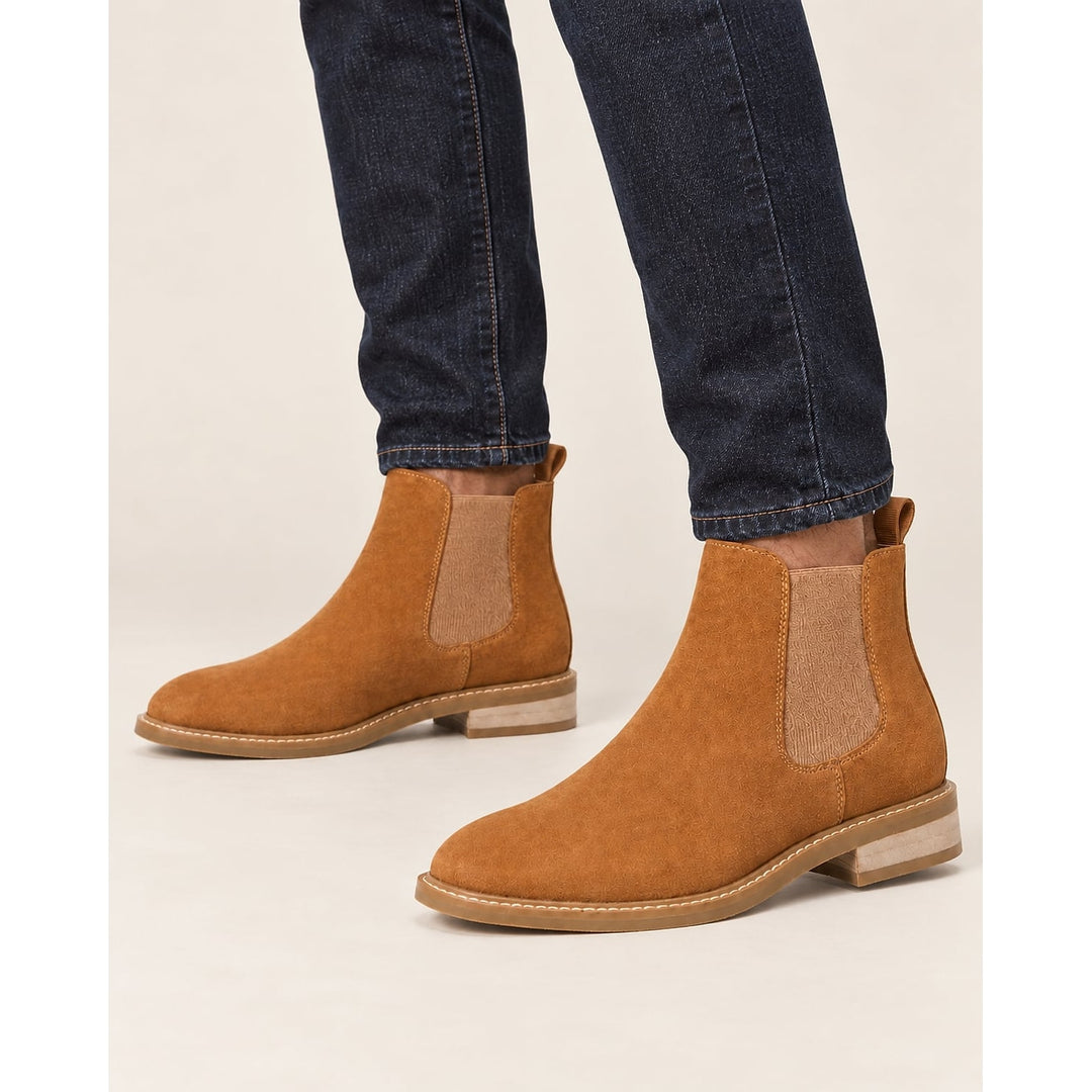 Men's Block Heel Chelsea Boots, front view 2
