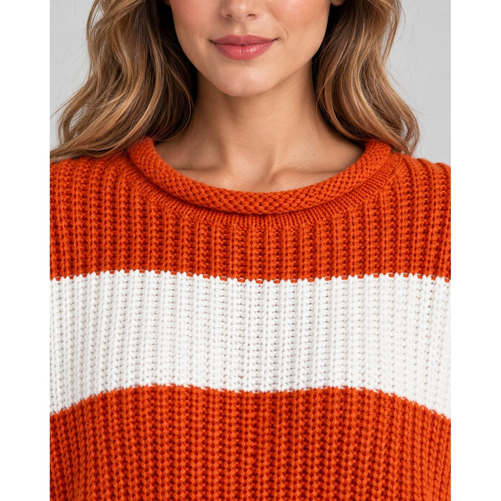 Women's Chunky Striped Sweater, detail view 2