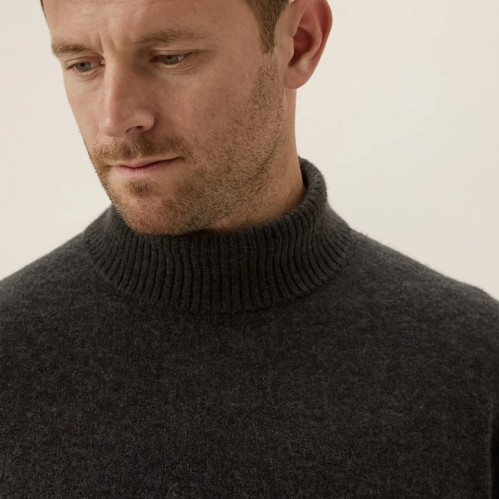 Men's Mock Neck Sweater, detail view