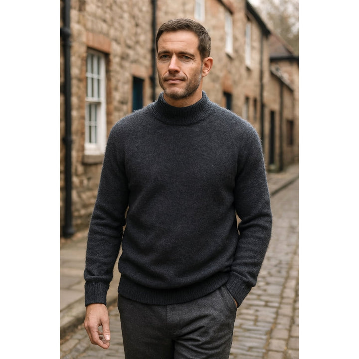 Men's Mock Neck Sweater, front view