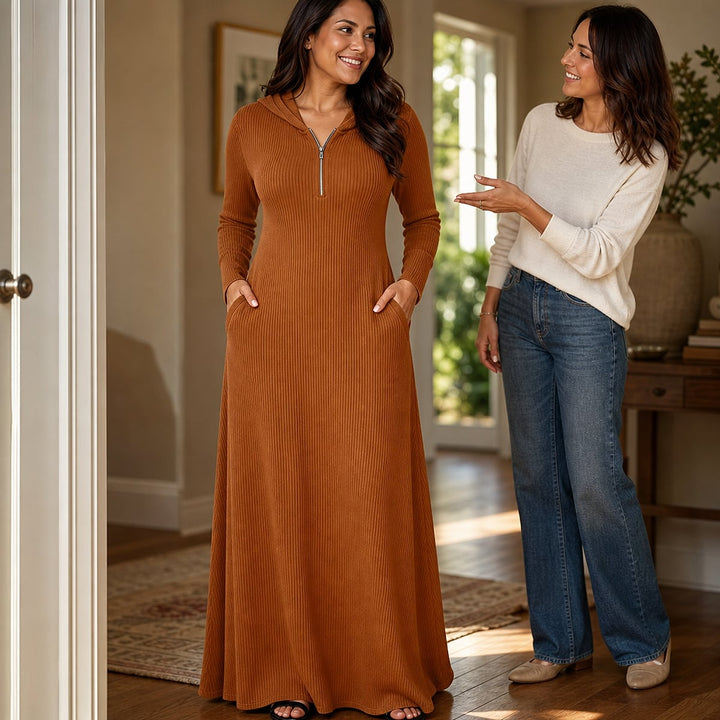 Women's Knit Maxi Dress, detail view