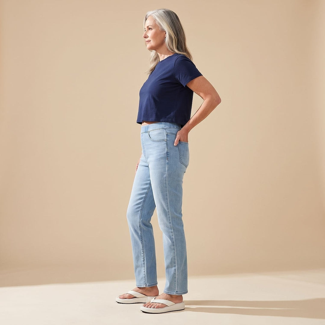 Women's Pull On Jeans, detail view 6