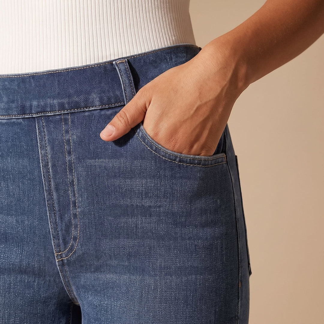 Women's Pull On Jeans, detail view