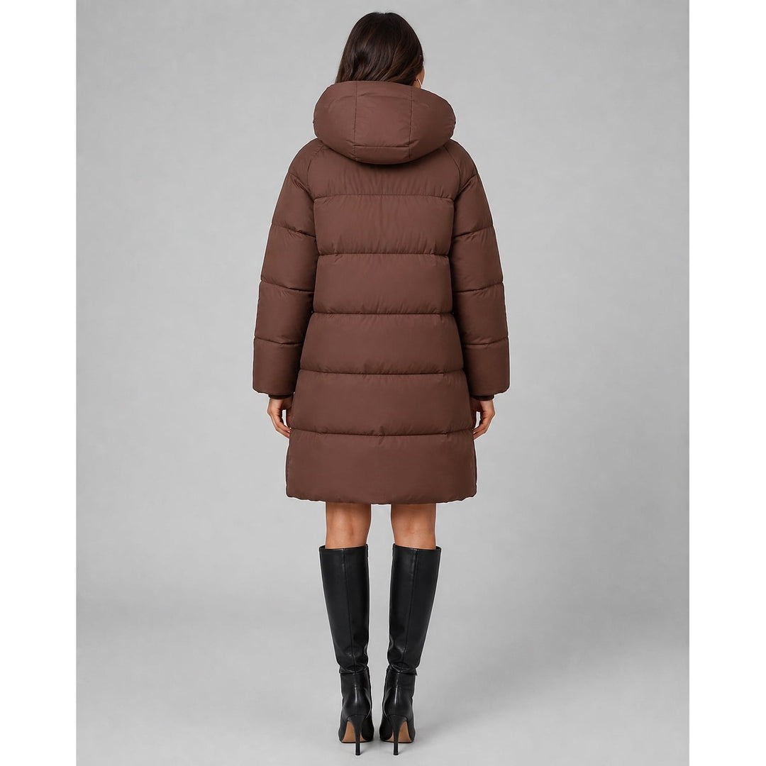 Women's Knee Length Puffer Coat, detail view 2