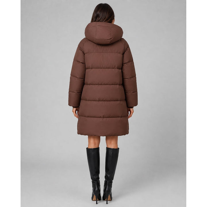 Women's Knee Length Puffer Coat, detail view 2