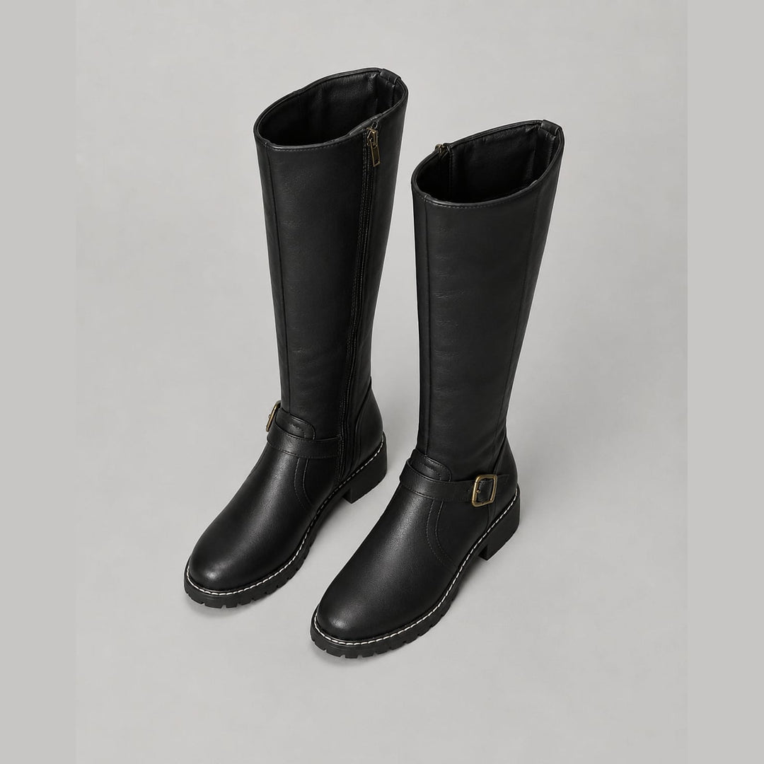 Women's Buckle Knee High Boots, detail view