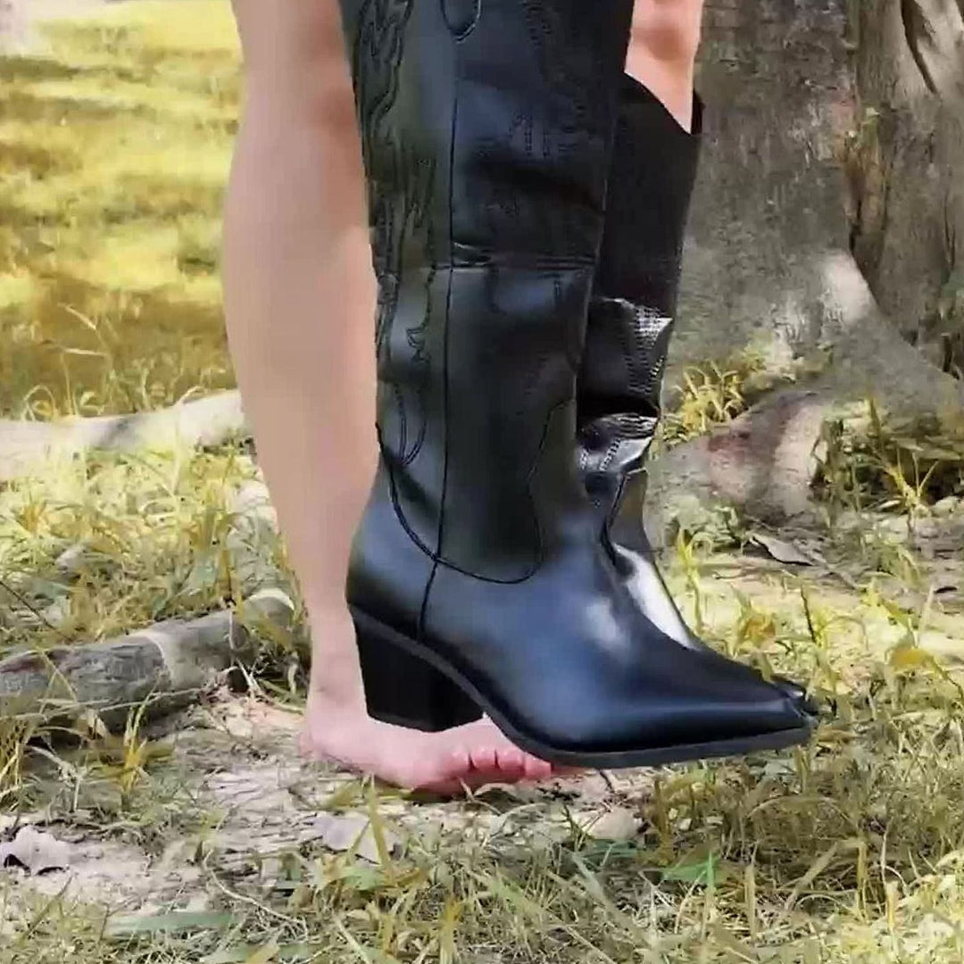 Women’s Wide Calf Western Boots, detail view 2