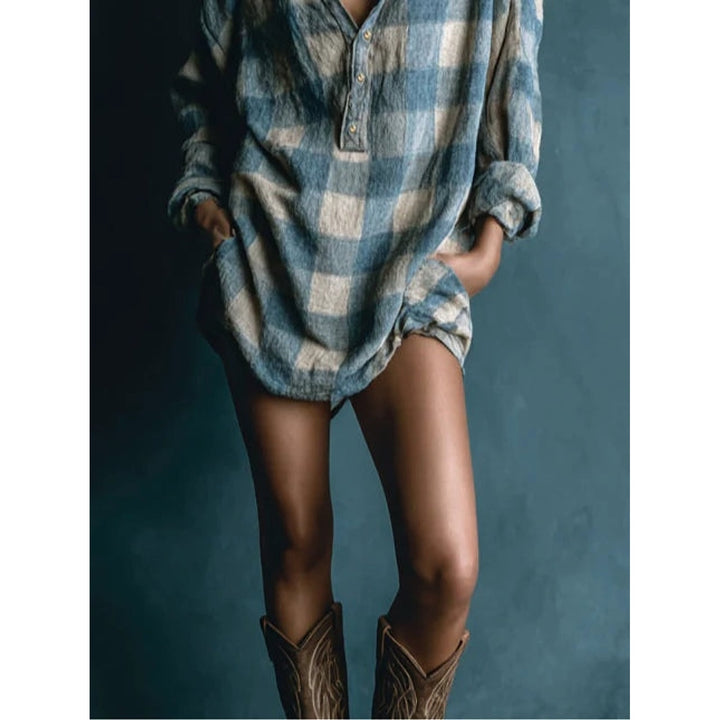 Women's Plaid Mini Dress, front view
