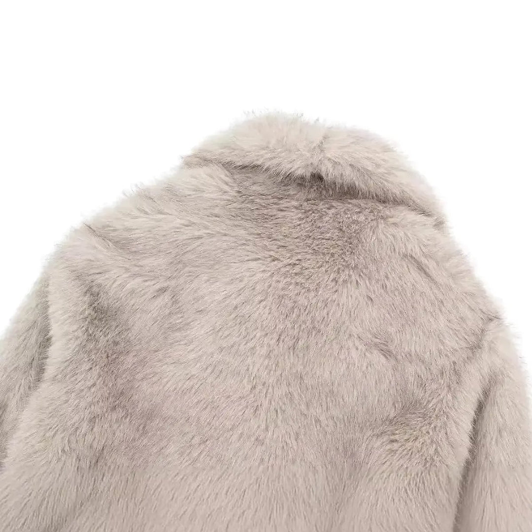 Women's Faux Fur Jacket, detail view