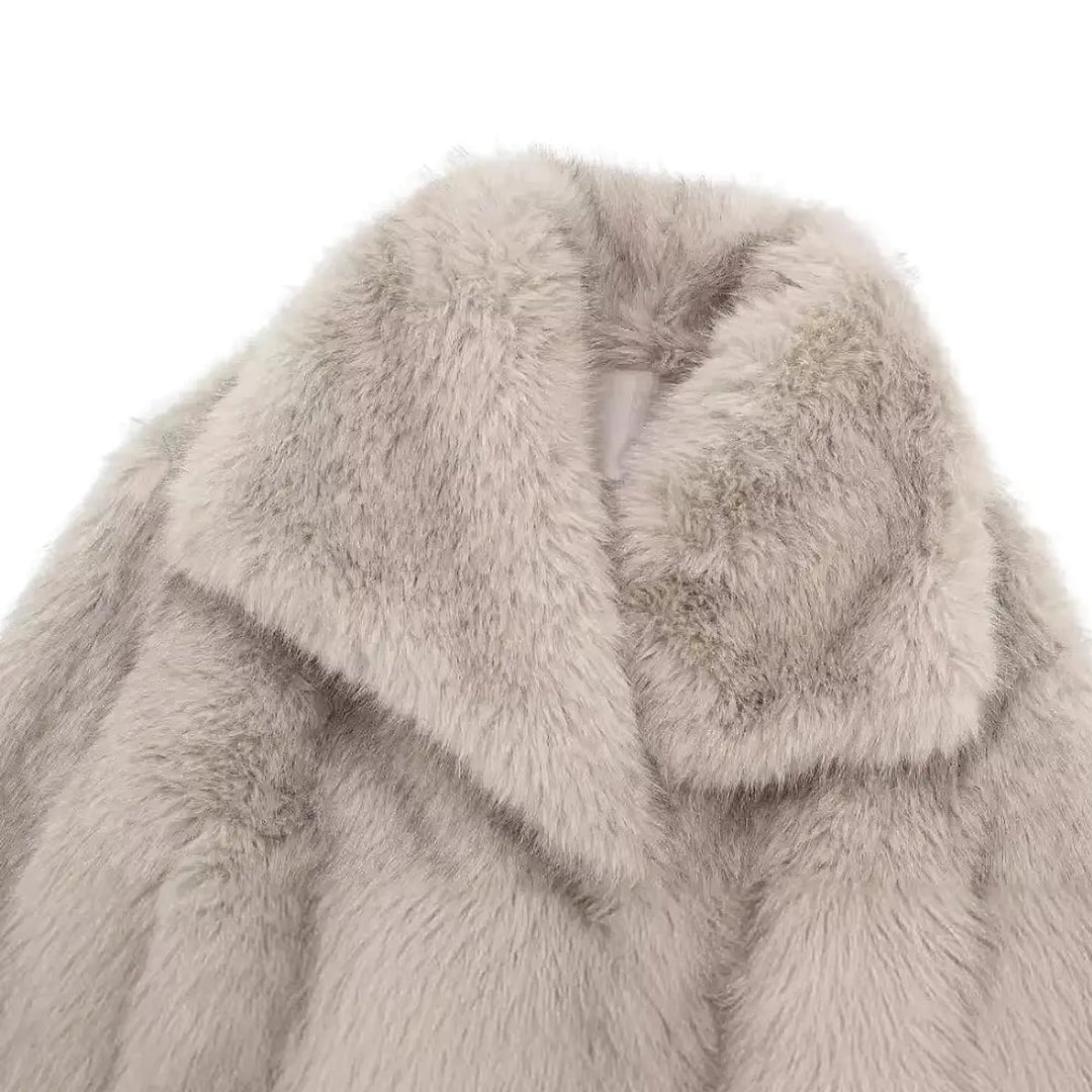 Women's Faux Fur Jacket, detail view 2