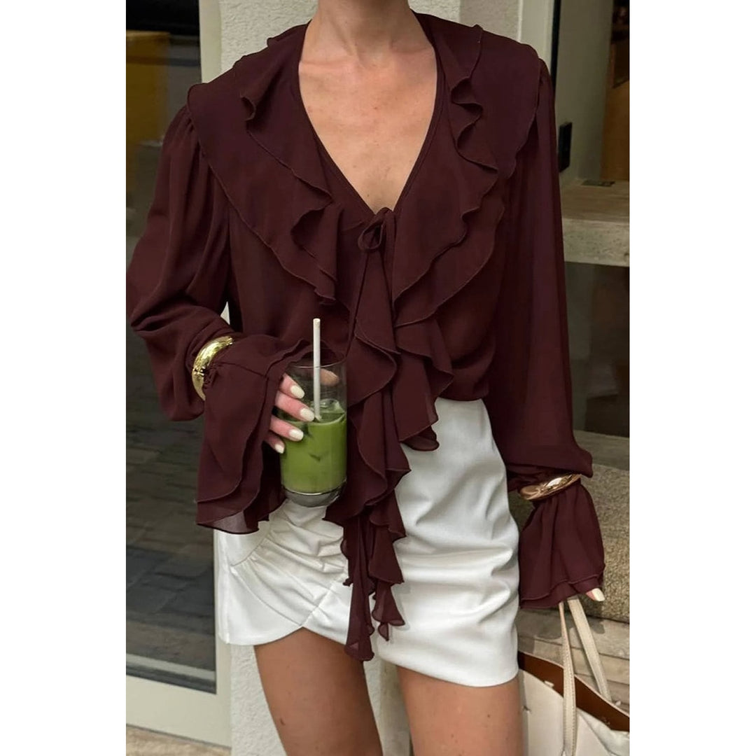 Women’s Long Sleeve Blouse, front view