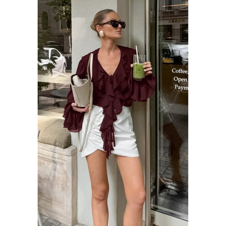 Women’s Long Sleeve Blouse, front view 4