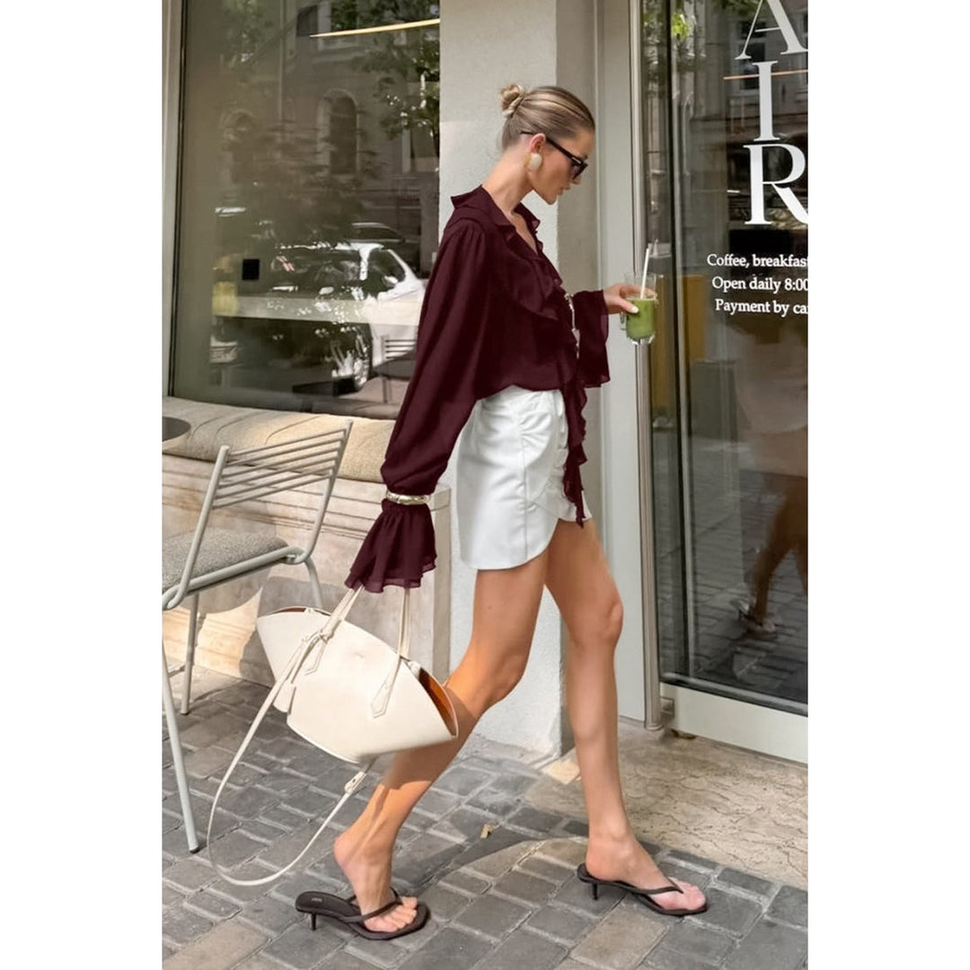 Women’s Long Sleeve Blouse, side view