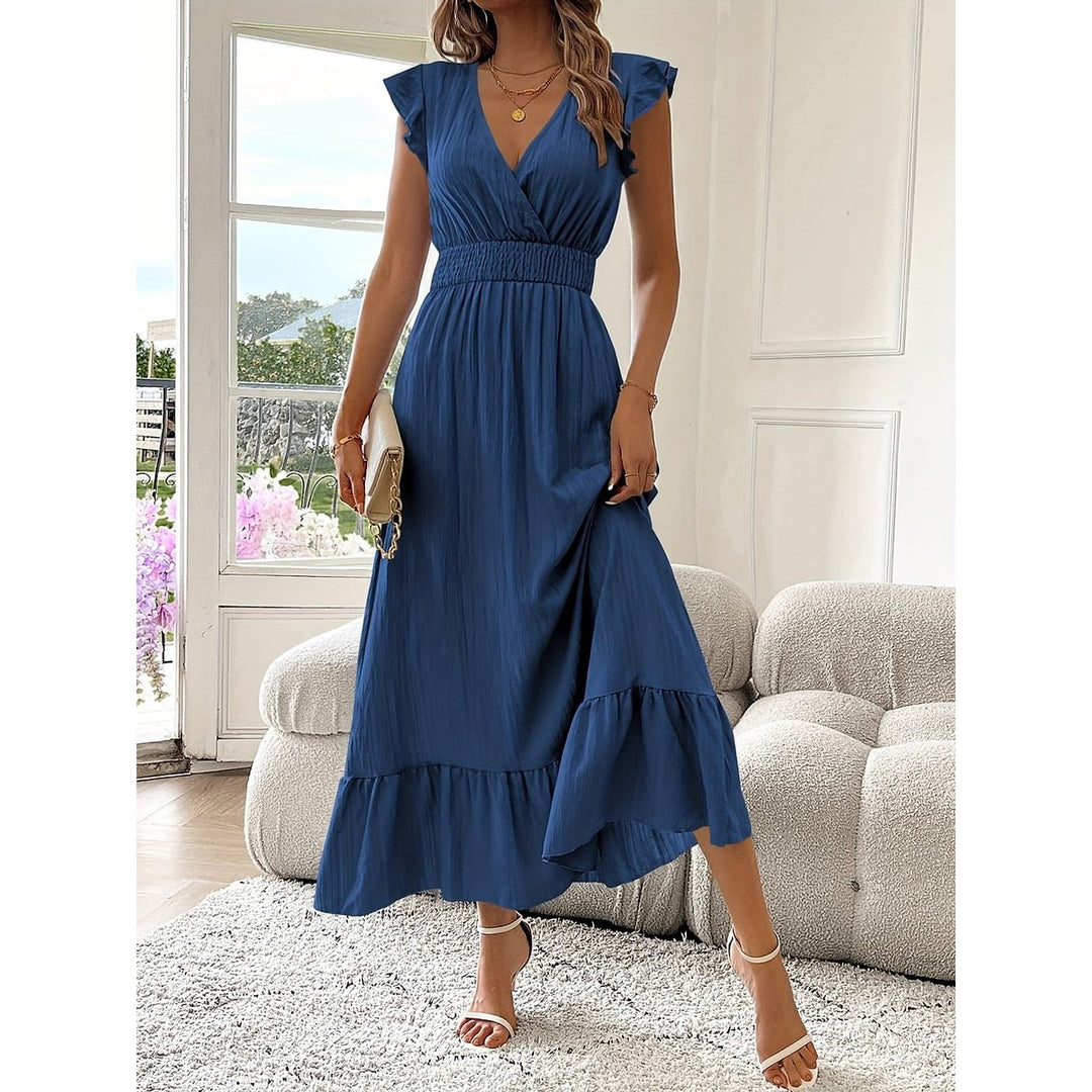 Women's Party Dress in Navy, front view