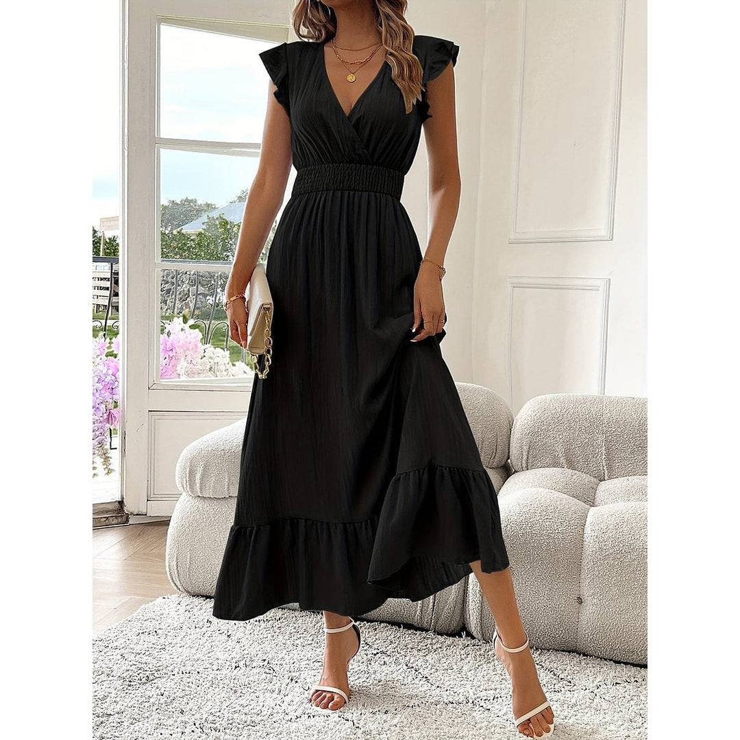 Women's Party Dress in Black, front view