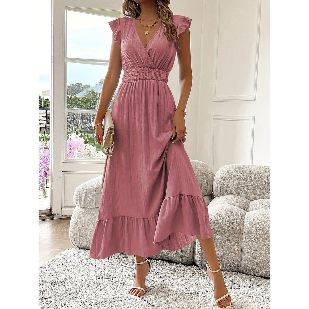 Women's Party Dress in Pink, front view