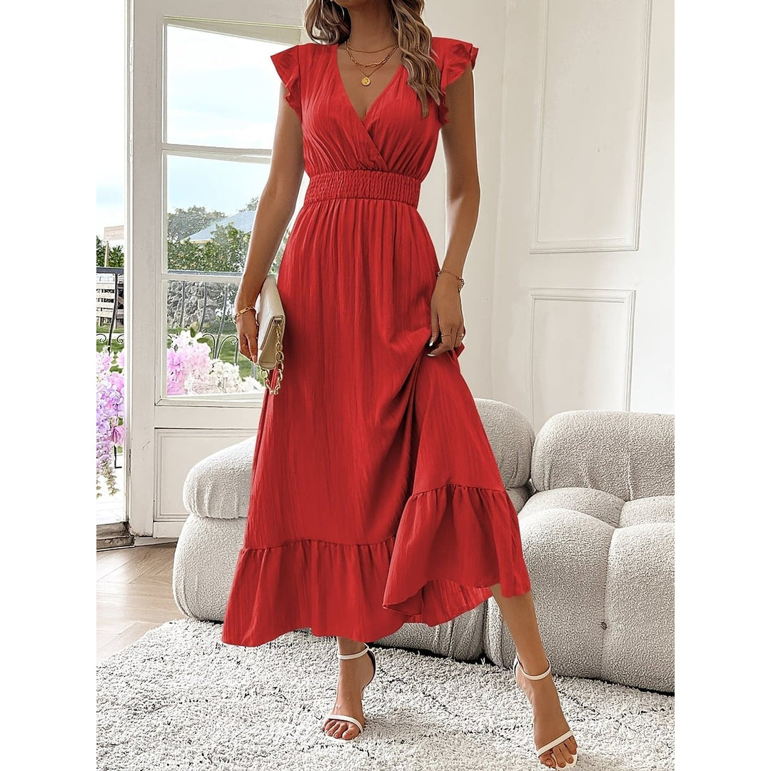 Women's Party Dress in Red, front view