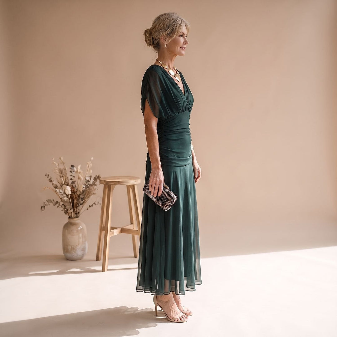 Women's Flutter Sleeve Midi Dress, detail view 2