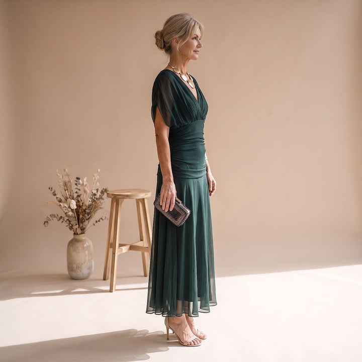 Women's Flutter Sleeve Midi Dress, detail view 2