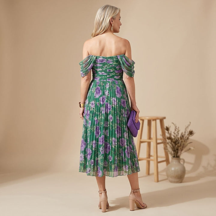 Women's Flutter Sleeve Midi Dress, detail view 4