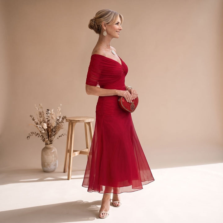 Women's Flutter Sleeve Midi Dress, detail view 5