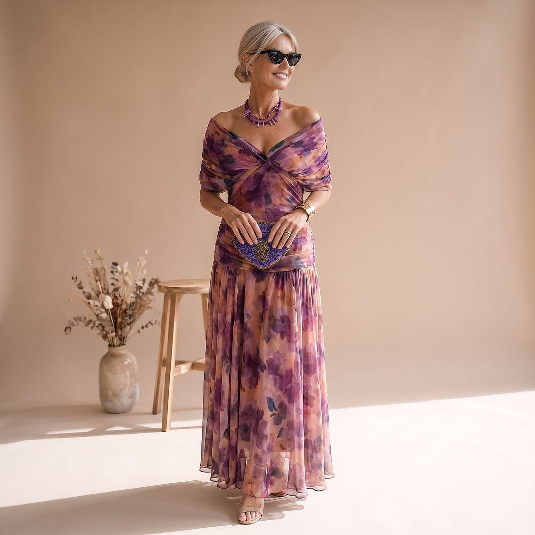 Women's Flutter Sleeve Midi Dress, detail view